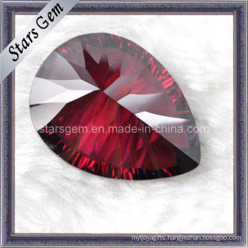 High Quality Garnet Pear Millennium Cut Cubic Zirconia